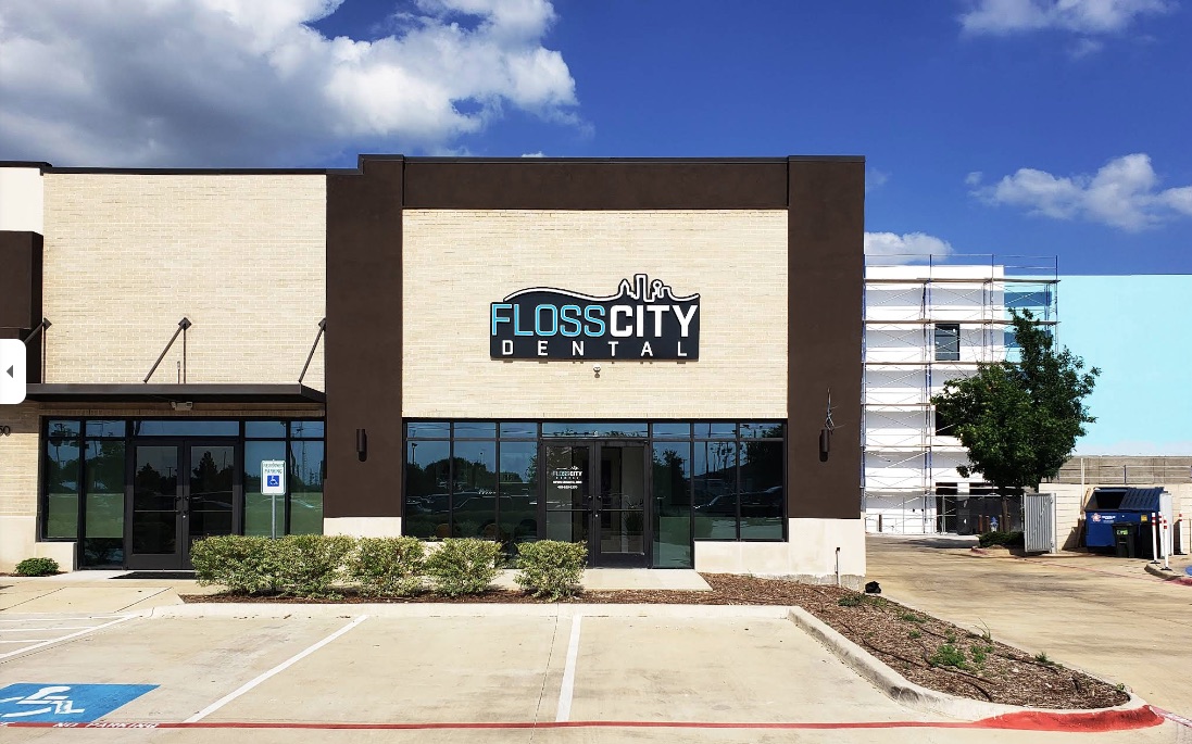 Floss City Dental's exterior and signage at 3950 W Plano Pkwy, Ste B, Plano, TX 75075